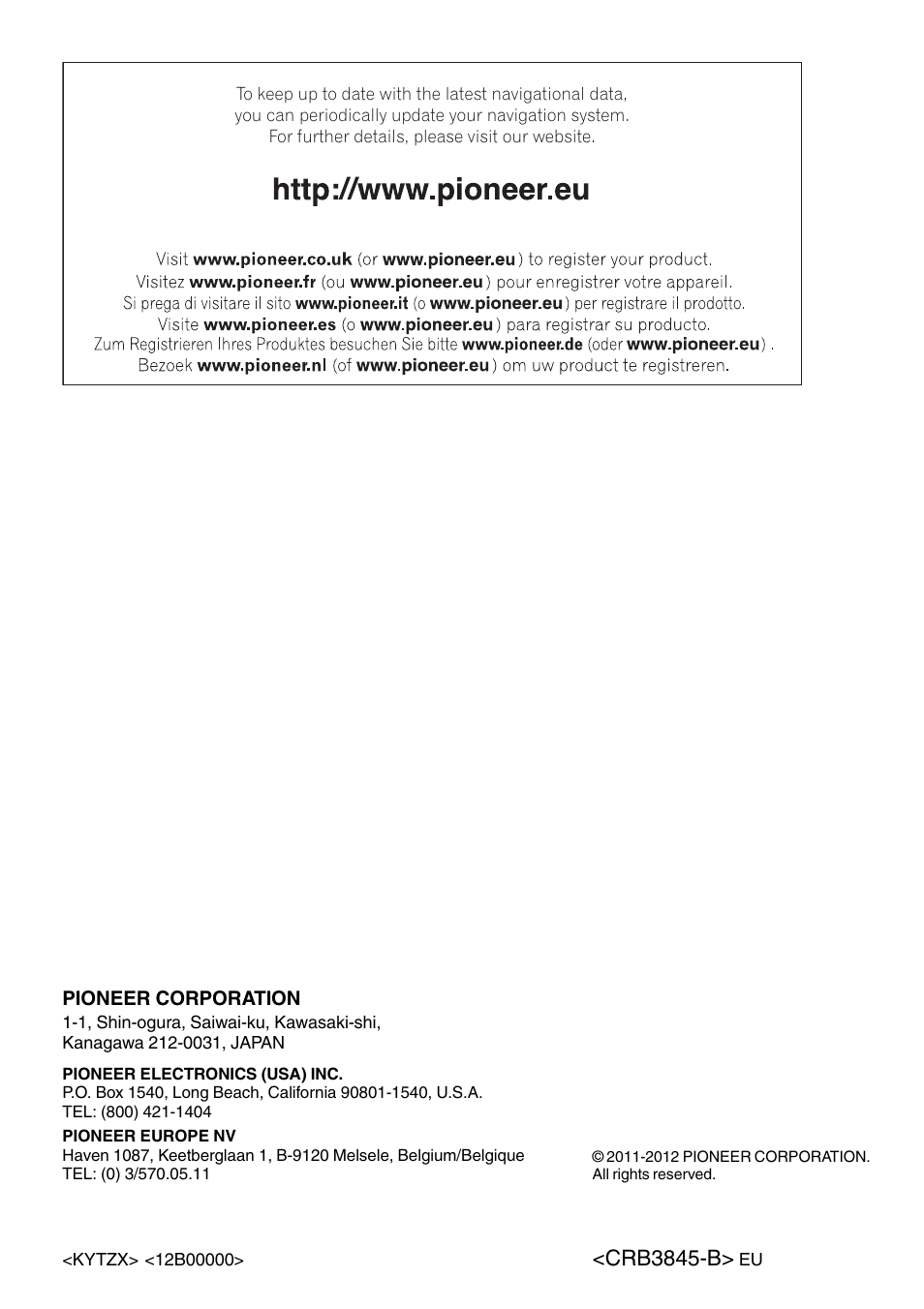Crb3845-b | Pioneer AVIC-F840BT User Manual | Page 220 / 220