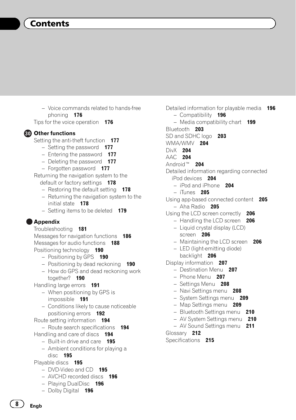 Pioneer AVIC-F840BT User Manual | Page 8 / 220
