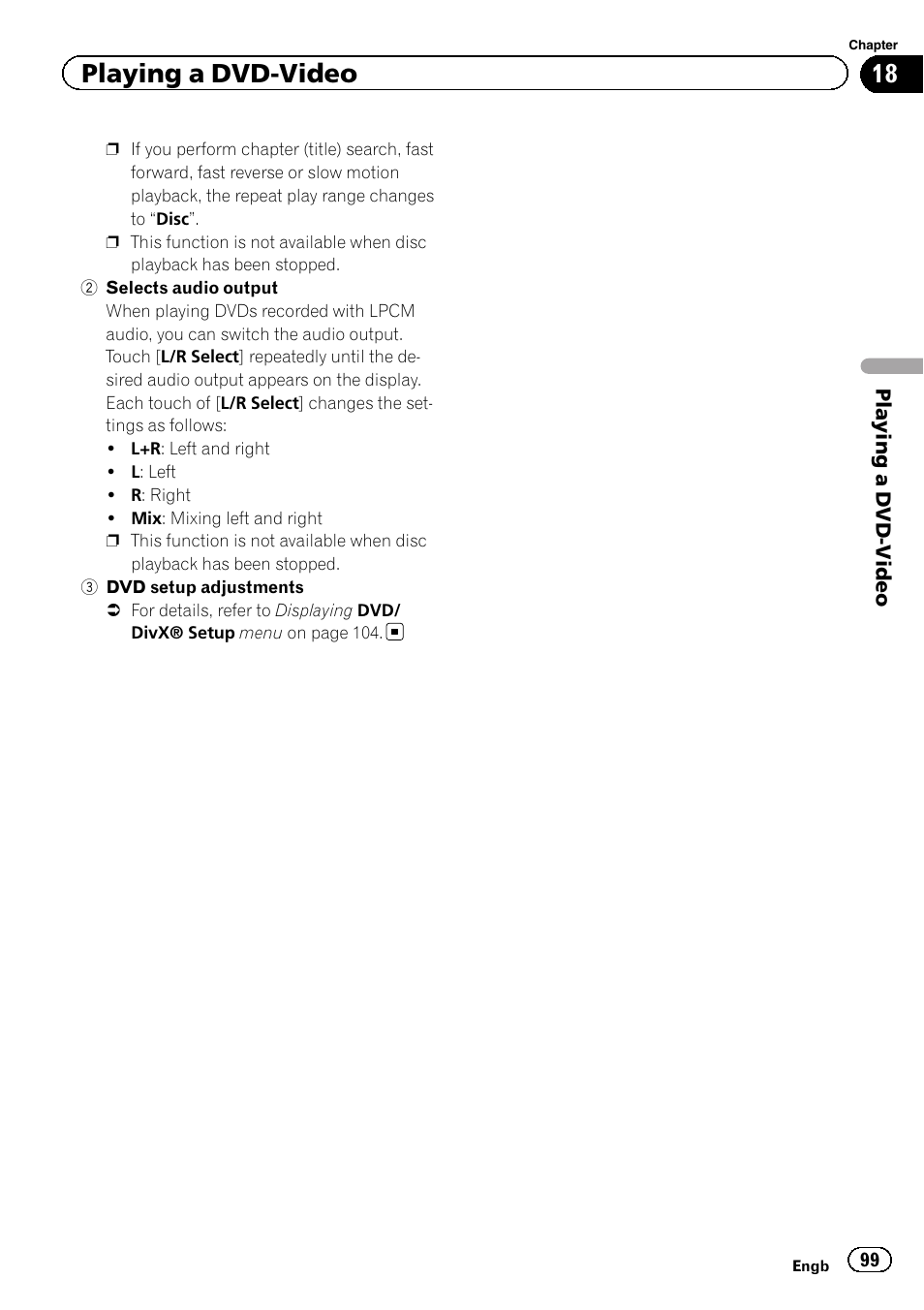 Playing a dvd-video | Pioneer AVIC-F840BT User Manual | Page 99 / 220