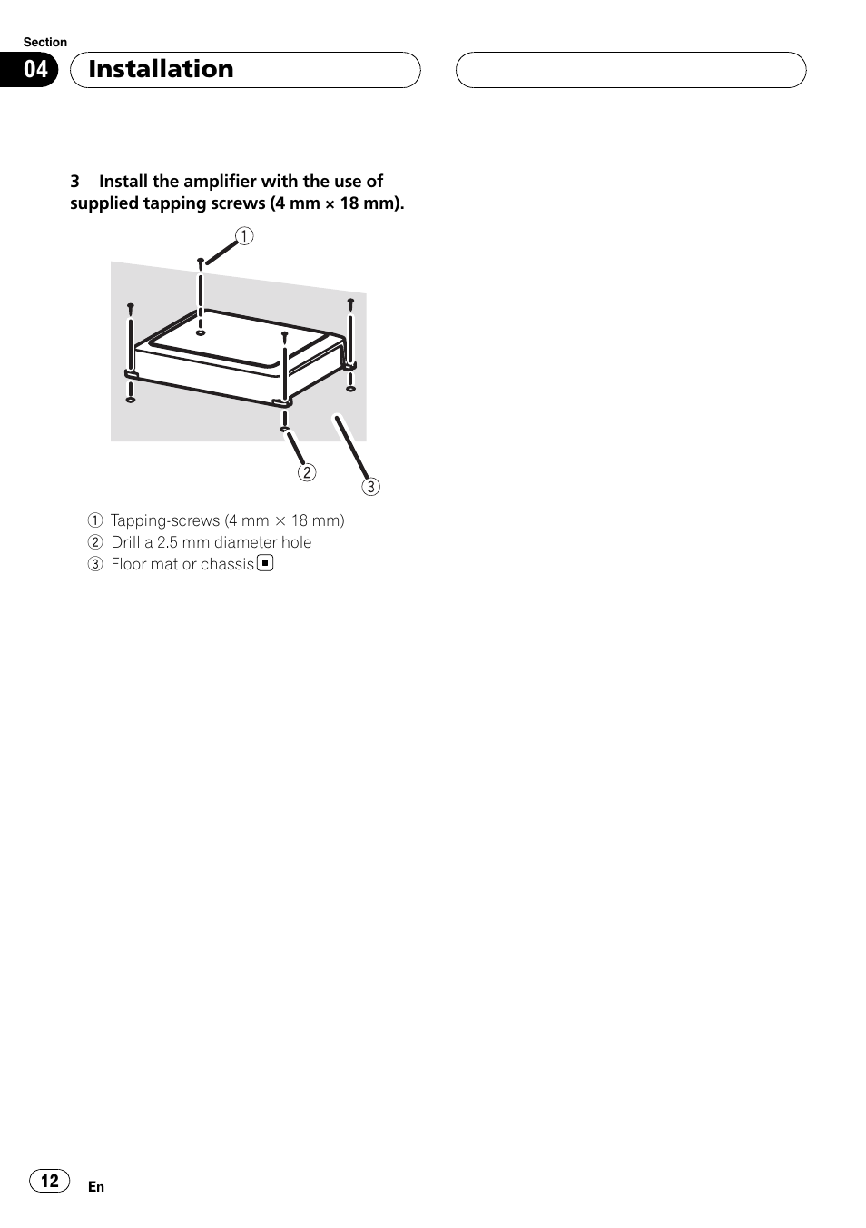 Installation | Pioneer GM-D8500M User Manual | Page 12 / 88