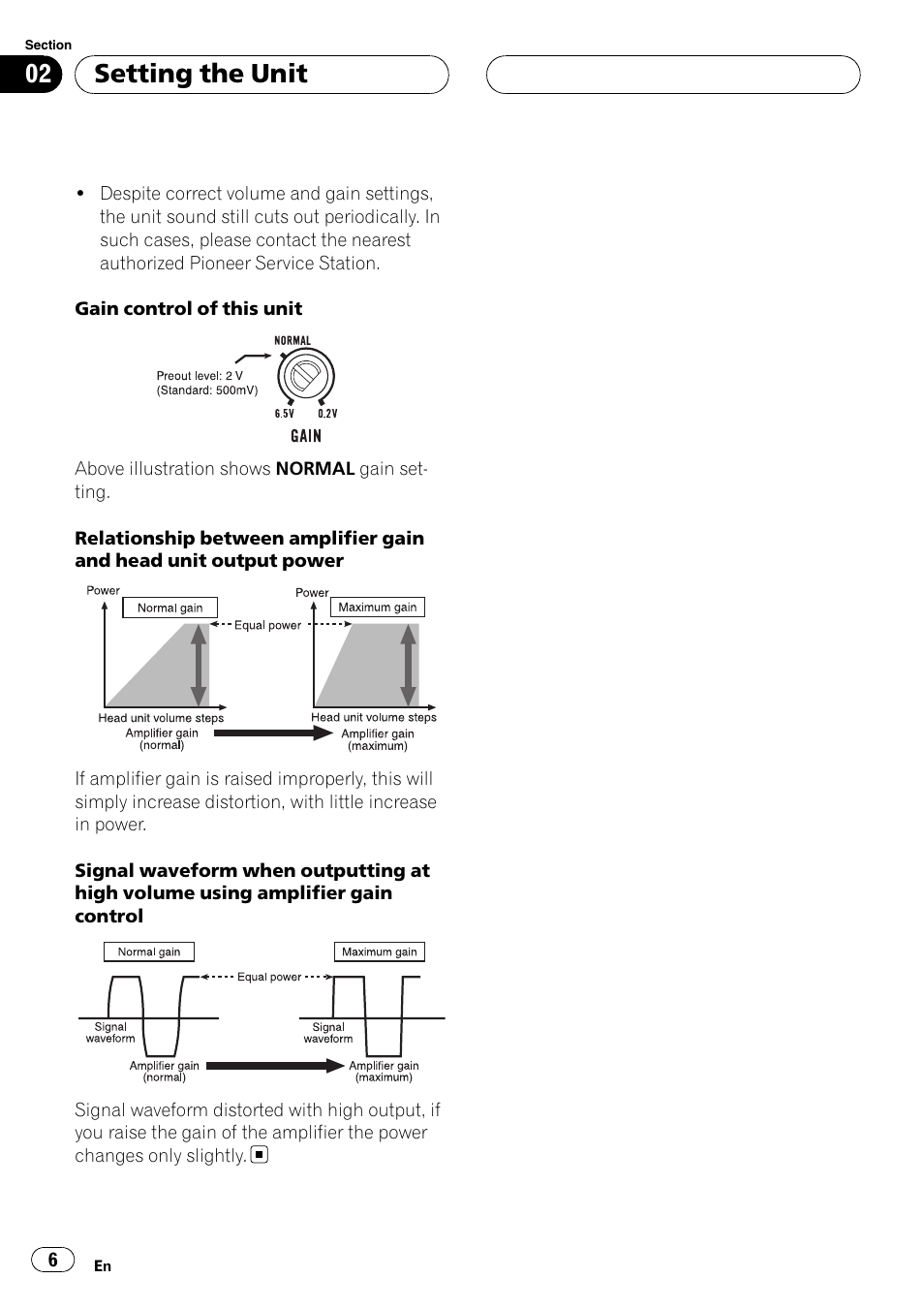 Setting the unit | Pioneer GM-D8500M User Manual | Page 6 / 88