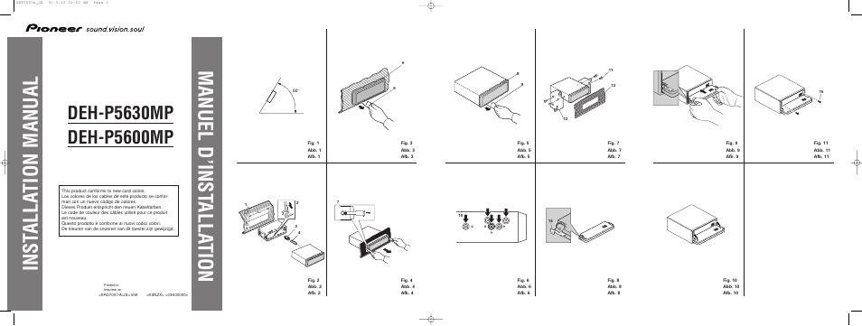 Pioneer DEH-P5630MP User Manual | 8 pages