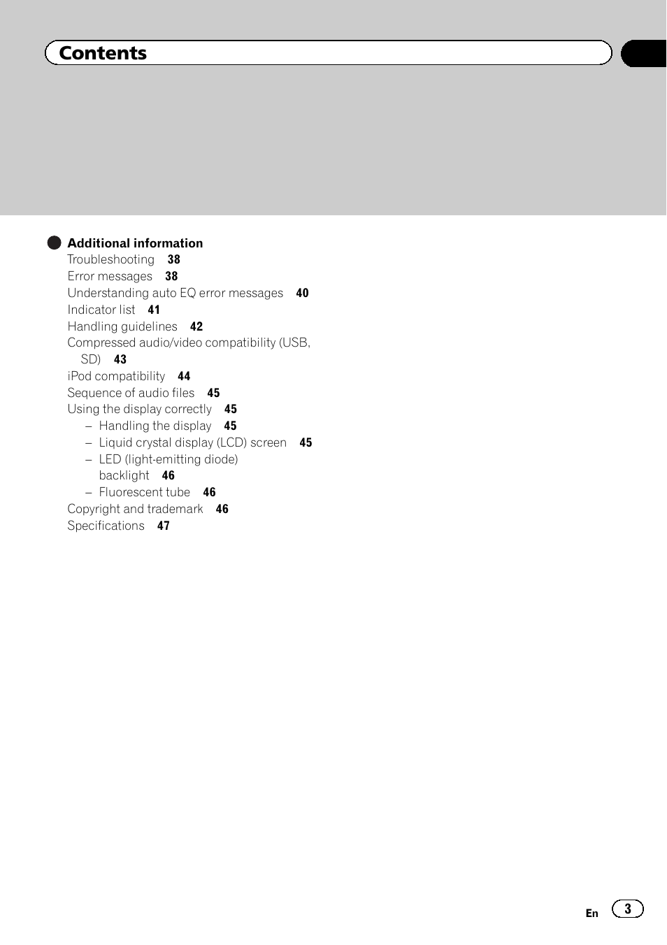 Pioneer MVH-7300 User Manual | Page 3 / 52