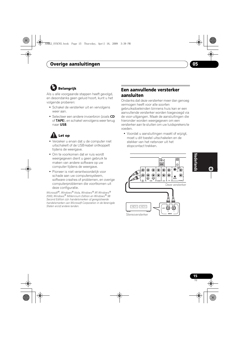Een aanvullende versterker aansluiten, Overige aansluitingen 05 | Pioneer A-A9MK2-K User Manual | Page 69 / 128