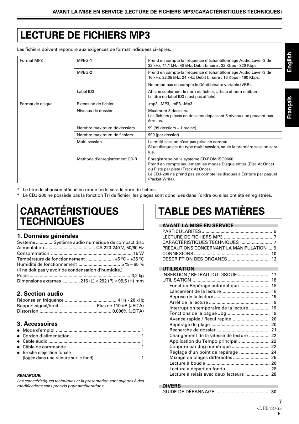 Pioneer CDJ-200 User Manual | Page 7 / 92