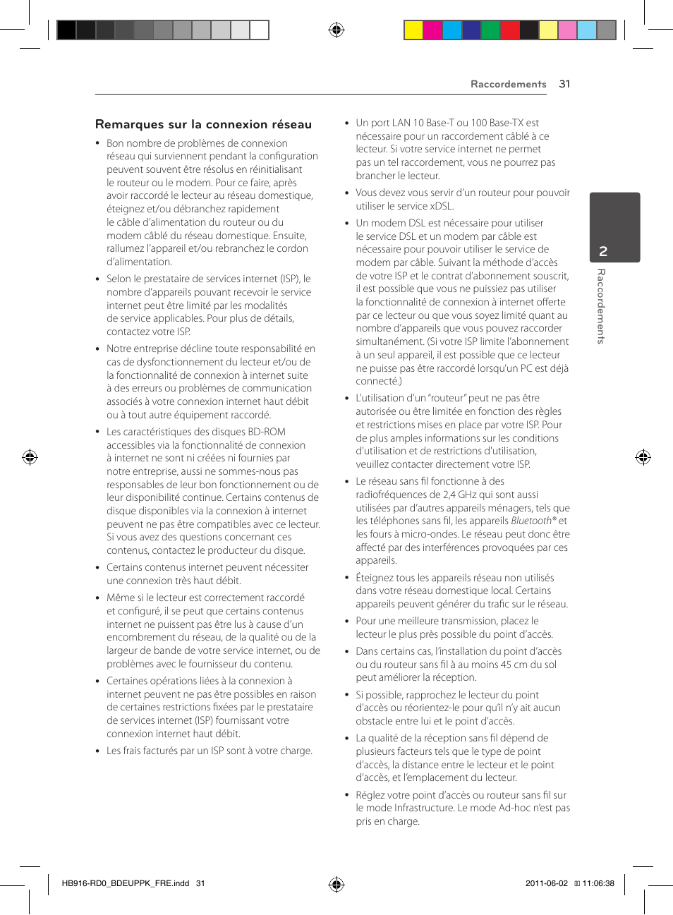 Remarques sur la connexion réseau | Pioneer BCS-313 User Manual | Page 101 / 436