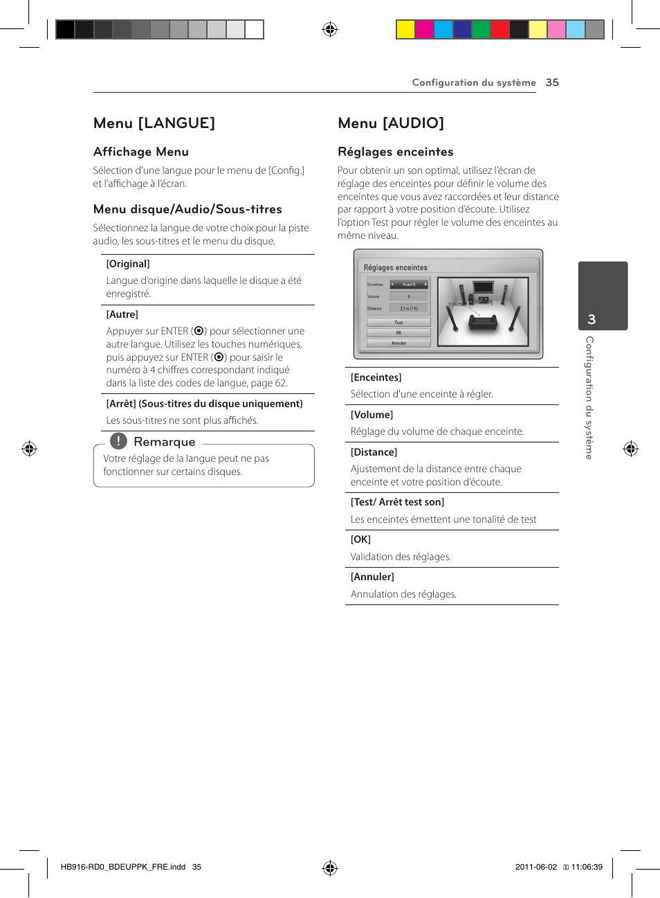 35 – menu [langue] 35 – menu [audio, Menu [langue, Menu [audio | Pioneer BCS-313 User Manual | Page 105 / 436