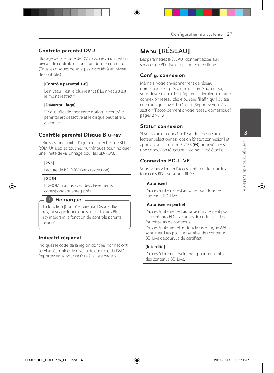 37 – menu [réseau, Menu [réseau | Pioneer BCS-313 User Manual | Page 107 / 436