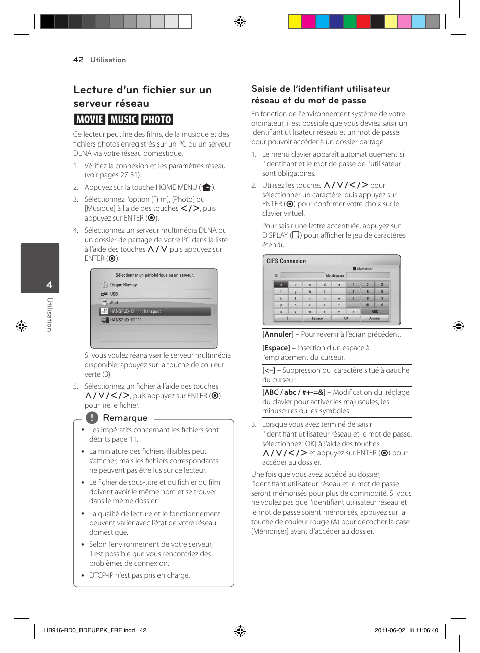 42 – lecture d’un fichier sur un serveur, Réseau, Lecture d’un fichier sur un serveur réseau yui | Pioneer BCS-313 User Manual | Page 112 / 436