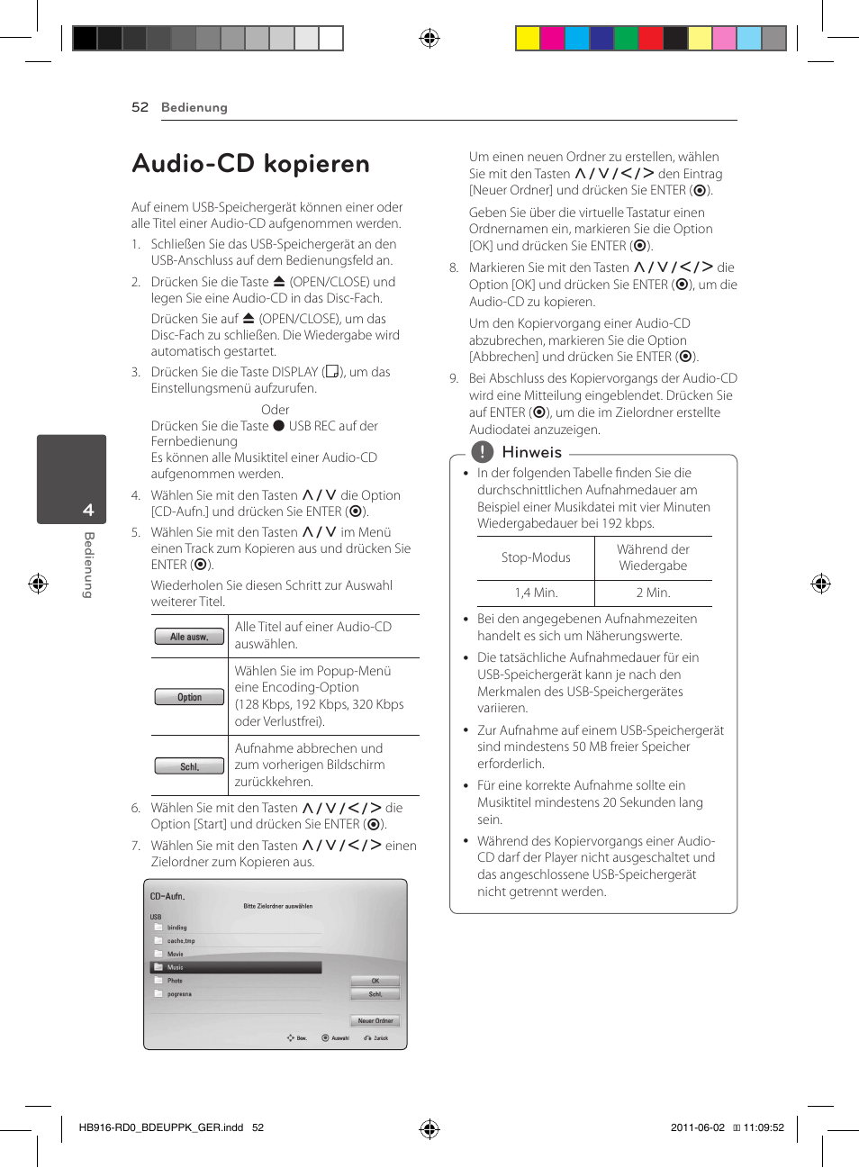 52 audio-cd kopieren, Audio-cd kopieren | Pioneer BCS-313 User Manual | Page 198 / 436