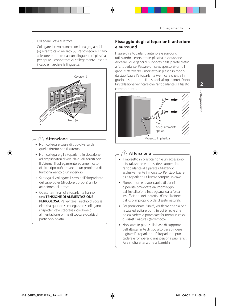 Attenzione | Pioneer BCS-313 User Manual | Page 233 / 436