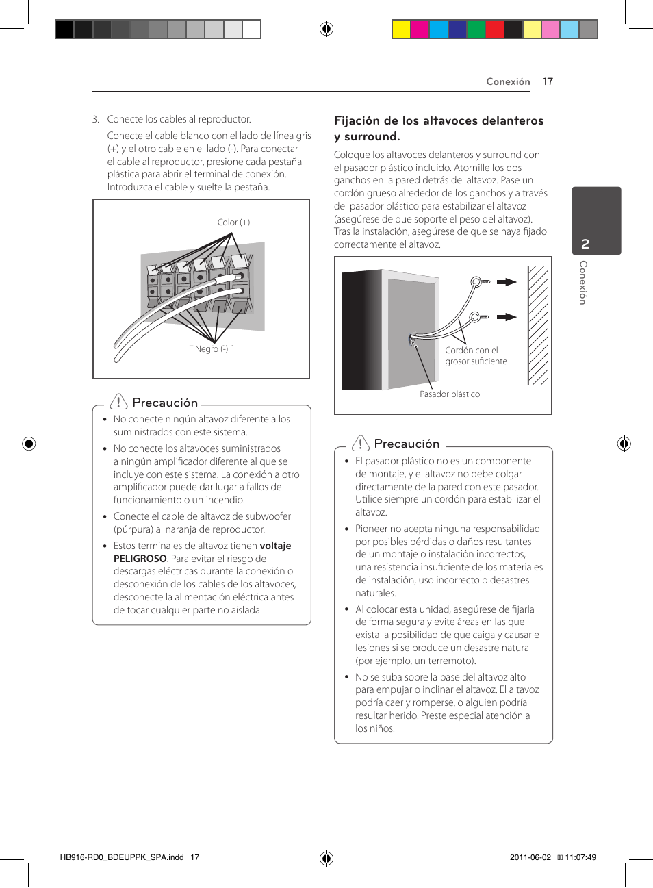 Precaución | Pioneer BCS-313 User Manual | Page 303 / 436