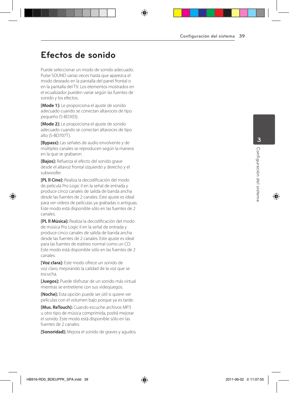 39 efectos de sonido, Efectos de sonido | Pioneer BCS-313 User Manual | Page 325 / 436