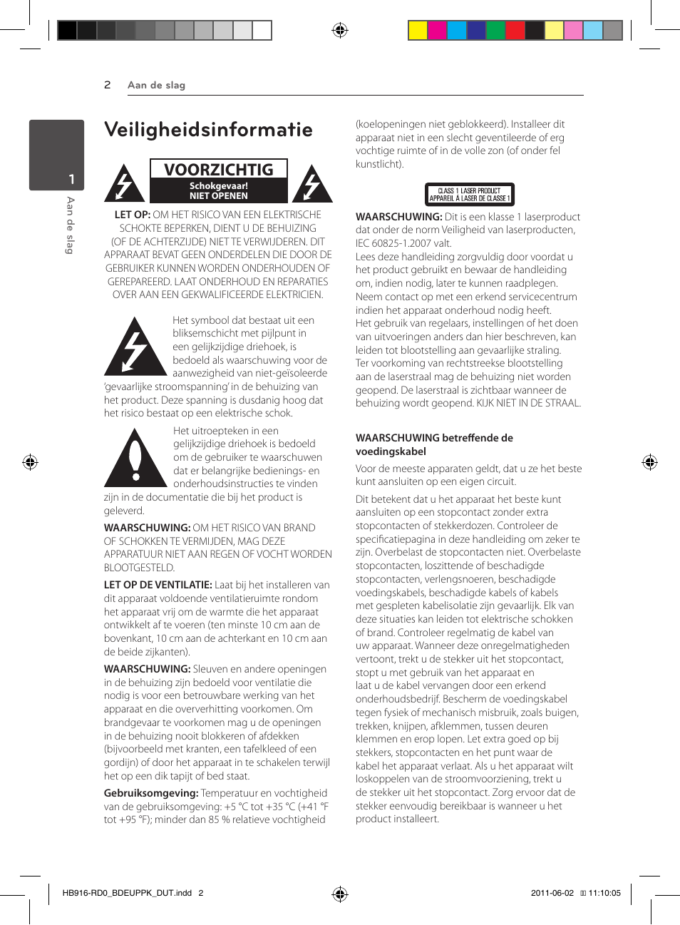 Hb916-rd0_bdeuppk_om_dut_0602, Veiligheidsinformatie, Voorzichtig | Pioneer BCS-313 User Manual | Page 358 / 436