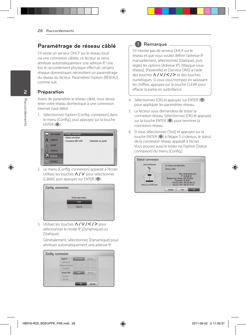 28 – paramétrage de réseau câblé, Paramétrage de réseau câblé | Pioneer BCS-313 User Manual | Page 98 / 436