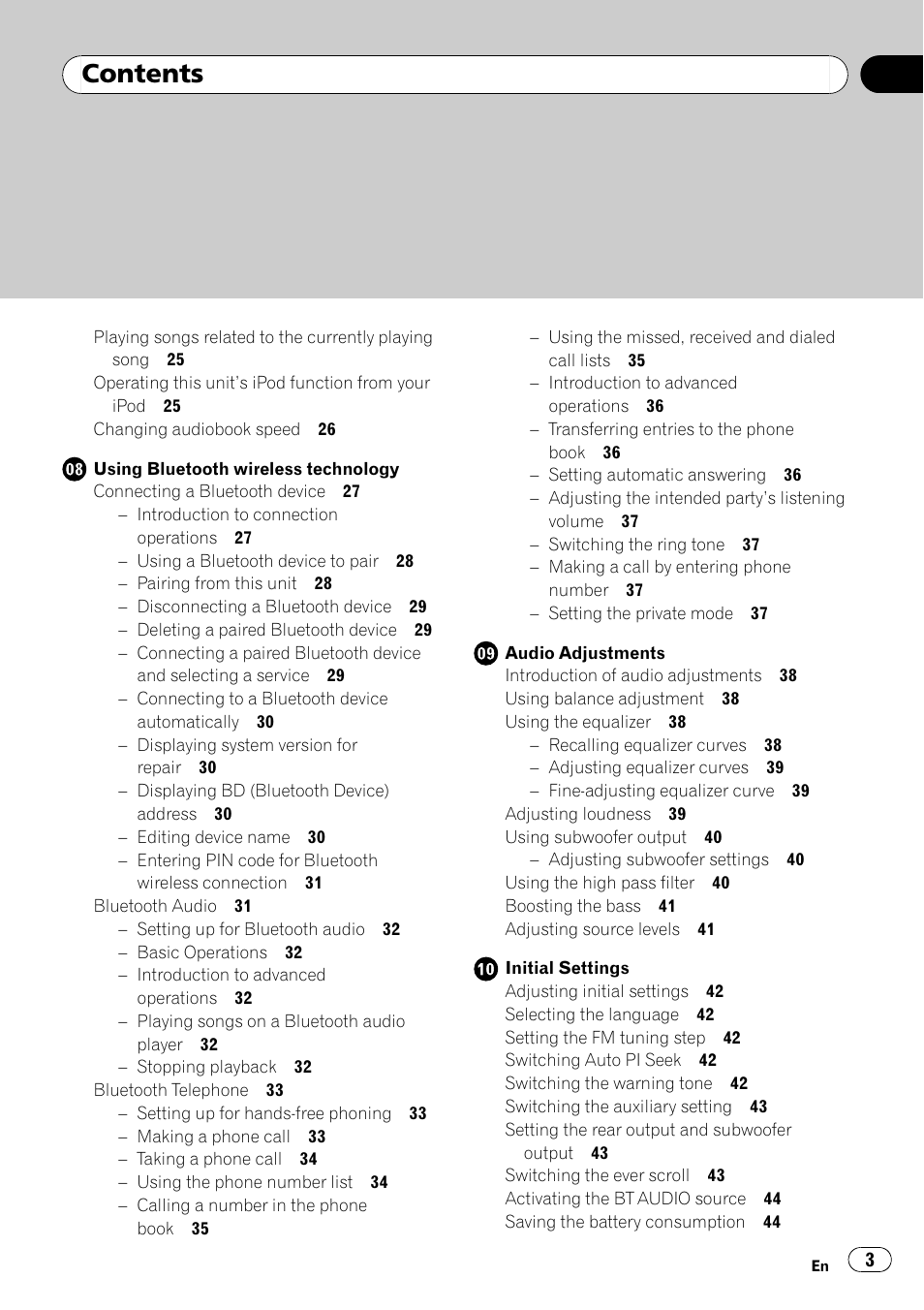 Pioneer DEH-6100BT User Manual | Page 3 / 56