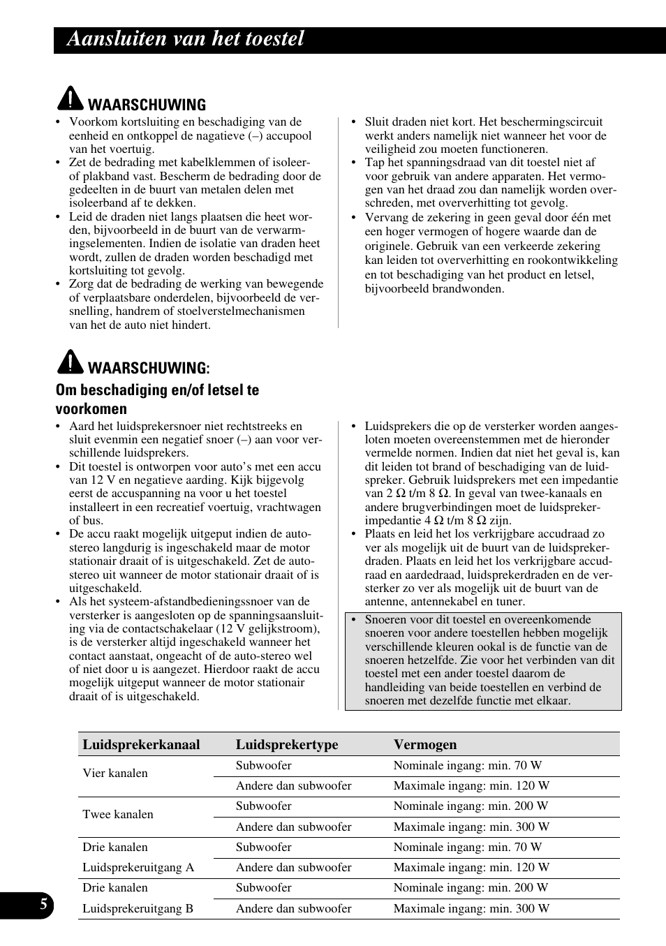 Aansluiten van het toestel | Pioneer GM-6300F User Manual | Page 66 / 86