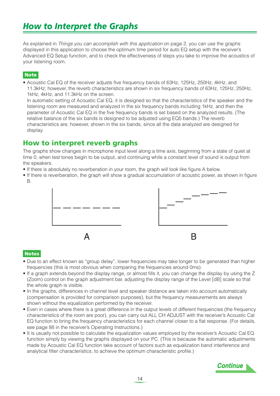How to interpret the graphs, How to interpret reverb graphs, For details, see | Pioneer VSX-AX5Ai-S User Manual | Page 14 / 30