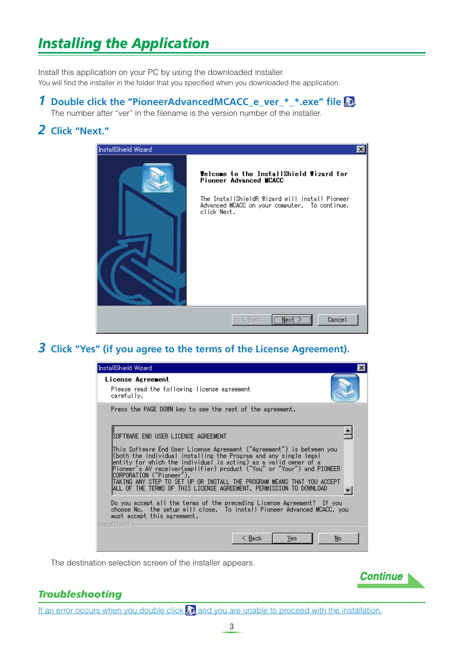 Installing the application | Pioneer VSX-AX5Ai-S User Manual | Page 3 / 30