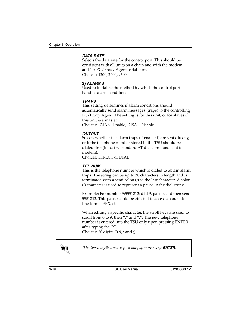 2) alarms -18 | ADTRAN T1-FT1 User Manual | Page 54 / 78