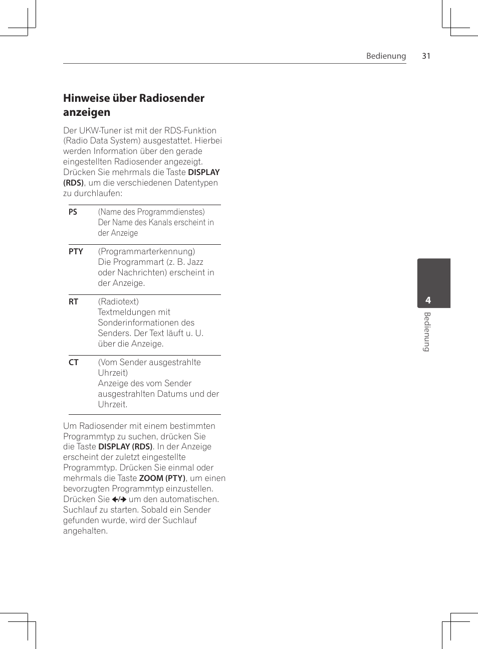 Hinweise über radiosender, Anzeigen, Hinweise über radiosender anzeigen | Pioneer DCS-222K User Manual | Page 123 / 280