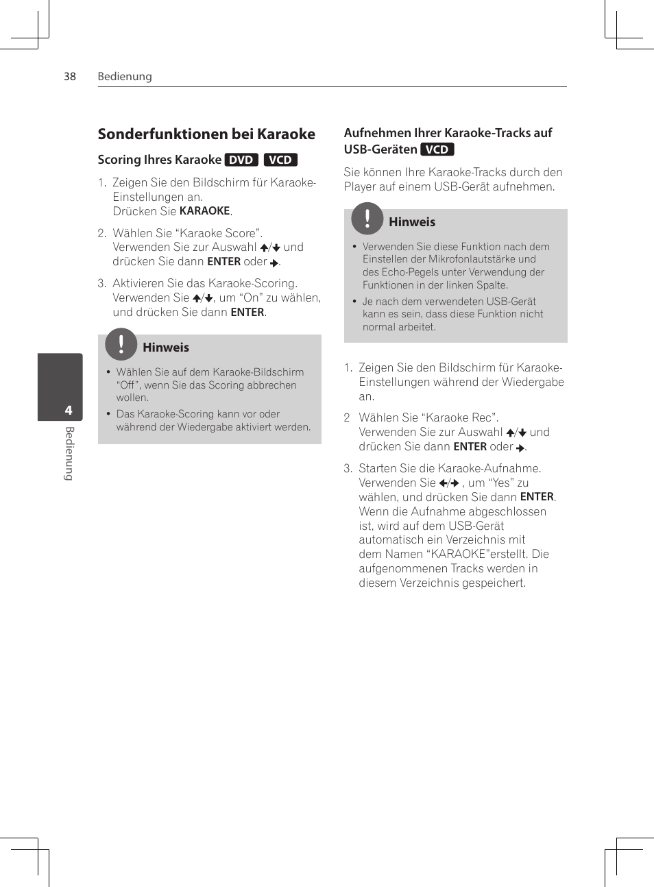 Sonderfunktionen bei karaoke | Pioneer DCS-222K User Manual | Page 130 / 280