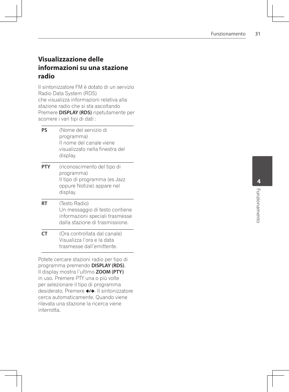 Visualizzazione delle informazioni, Su una stazione radio | Pioneer DCS-222K User Manual | Page 169 / 280