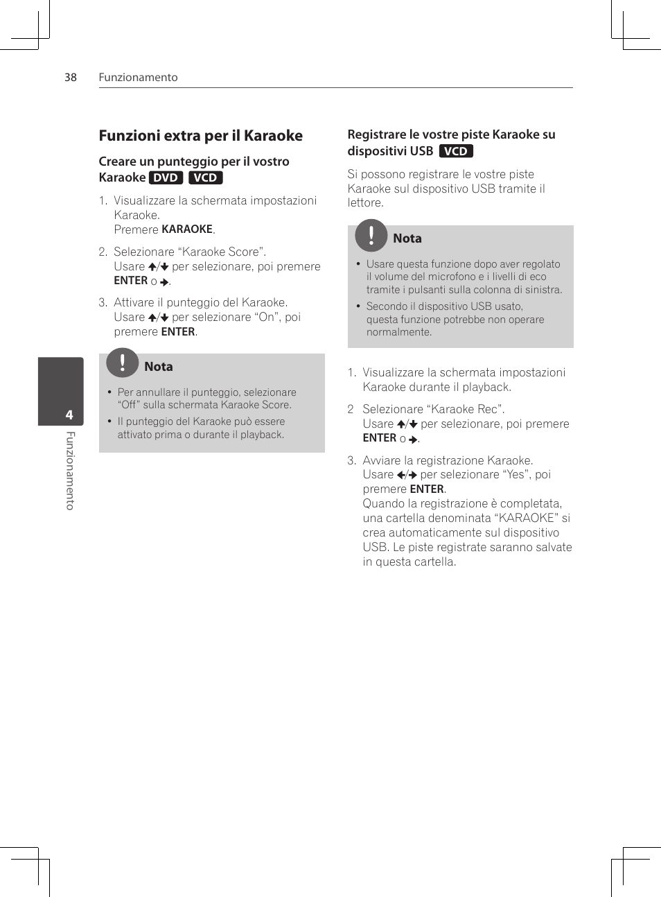 Usare il karaoke, Funzioni extra per il karaoke | Pioneer DCS-222K User Manual | Page 176 / 280