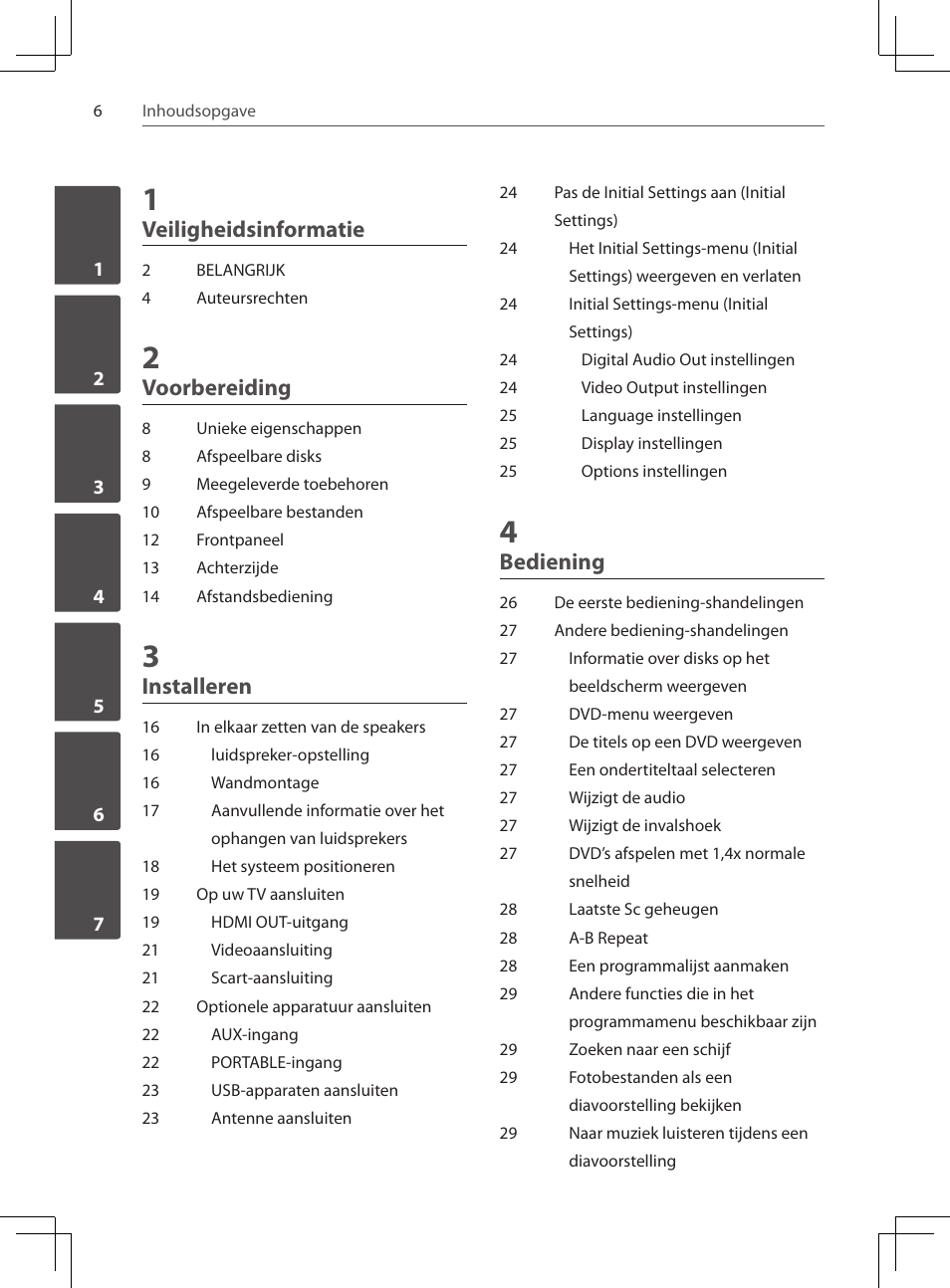 Veiligheidsinformatie, Voorbereiding, Installeren | Bediening | Pioneer DCS-222K User Manual | Page 190 / 280