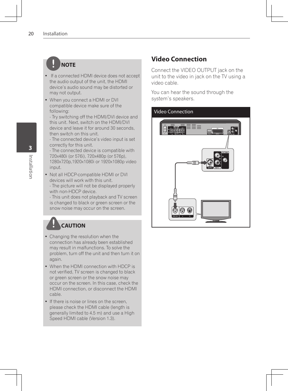 Video connection | Pioneer DCS-222K User Manual | Page 20 / 280