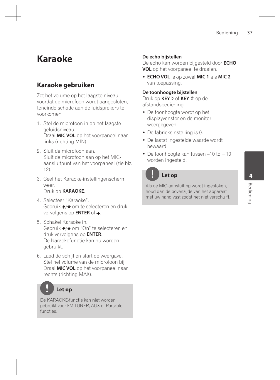 37 karaoke, Karaoke, Karaoke gebruiken | Pioneer DCS-222K User Manual | Page 221 / 280