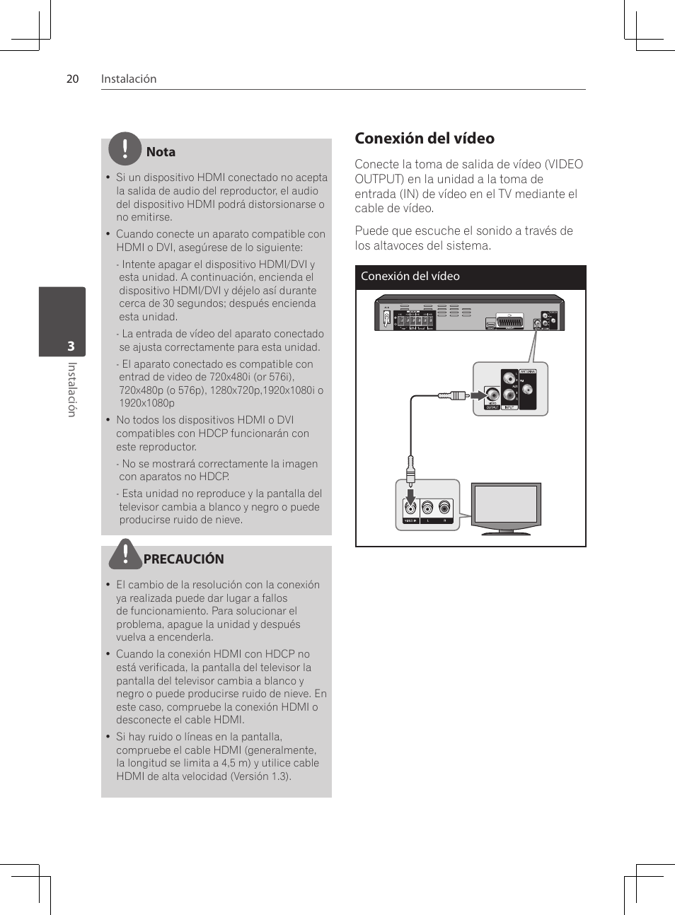 Conexión del vídeo | Pioneer DCS-222K User Manual | Page 250 / 280