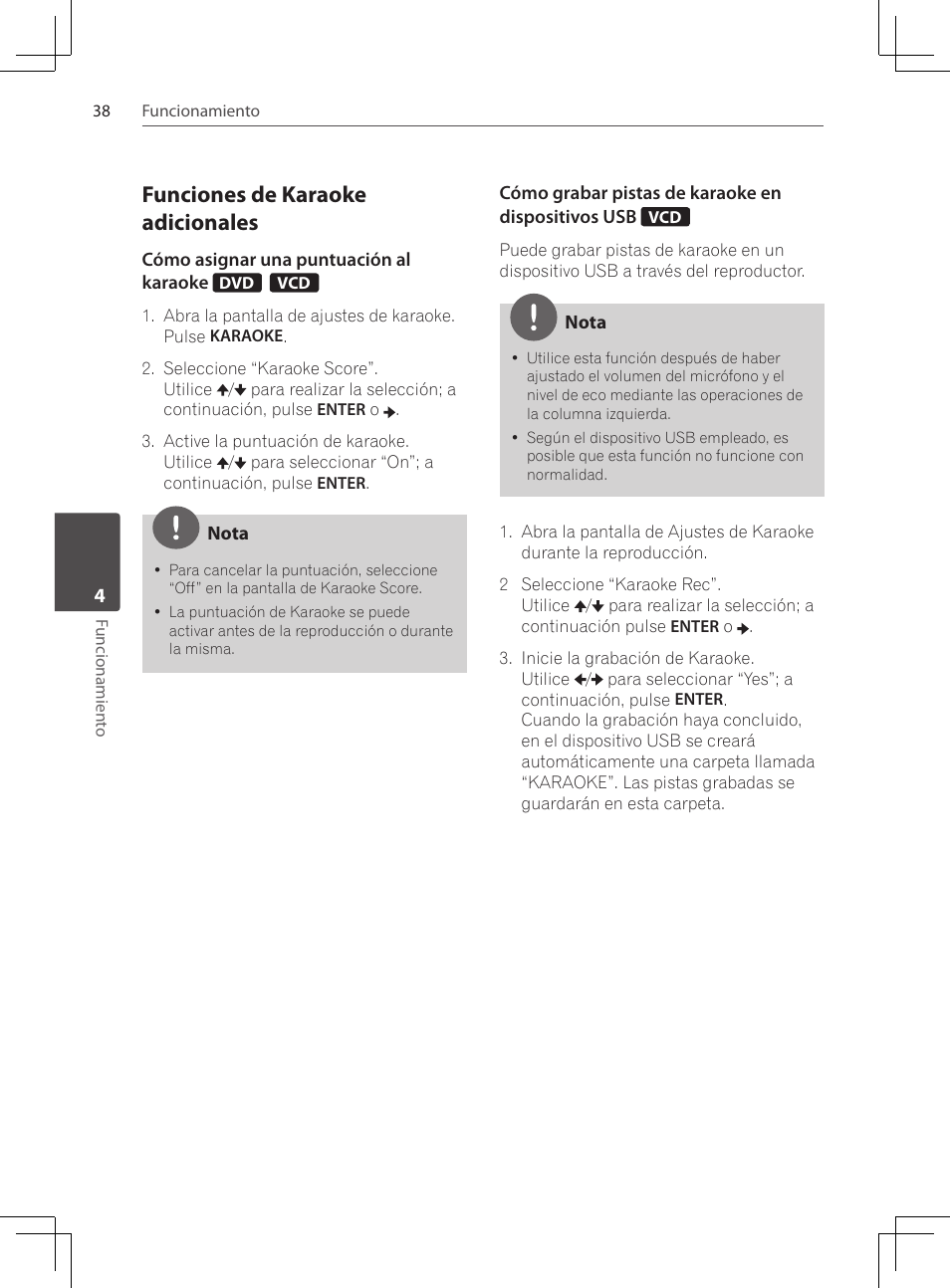 Funciones de karaoke adicionales | Pioneer DCS-222K User Manual | Page 268 / 280