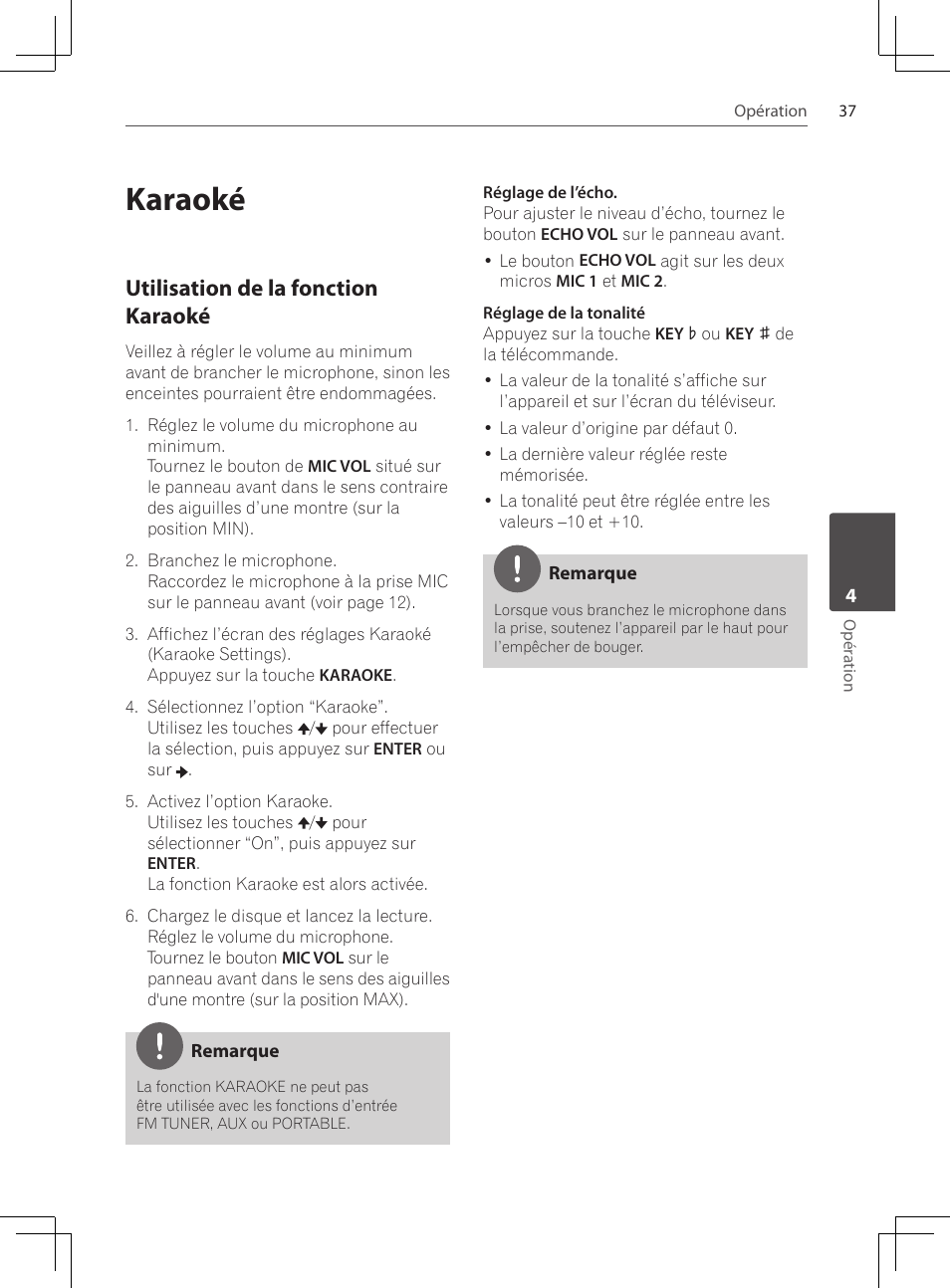 37 karaoké 37, Utilisation de la fonction karaoké, Karaoké | Pioneer DCS-222K User Manual | Page 83 / 280