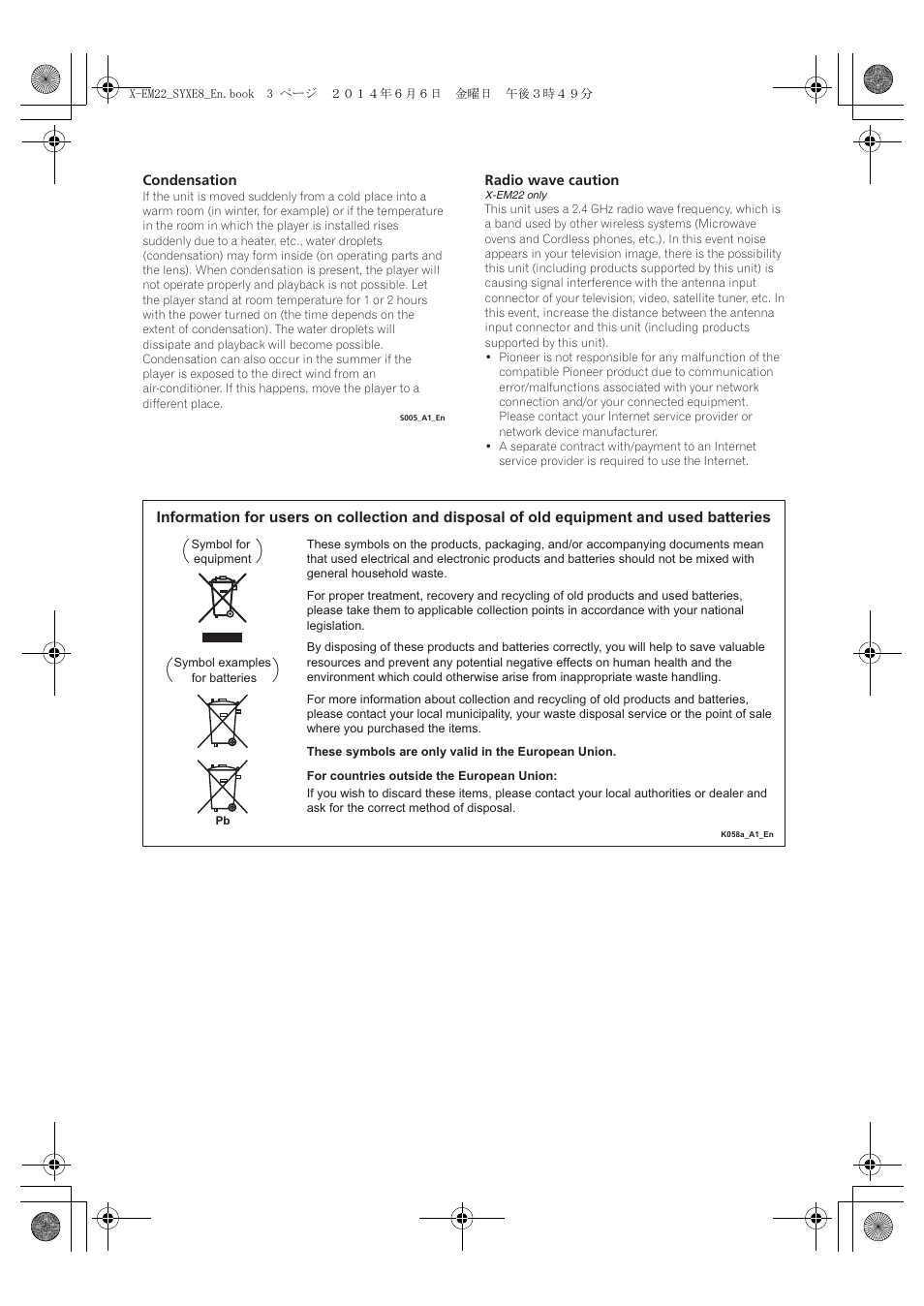 Pioneer X-EM12 User Manual | Page 3 / 28