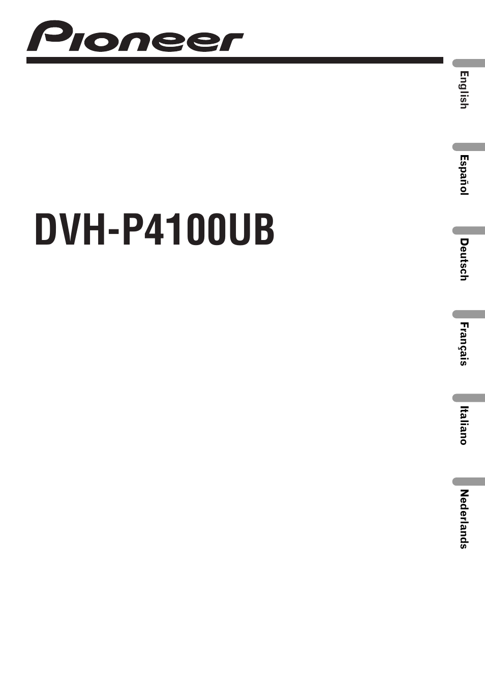 Pioneer DVH-P4100UB User Manual | 74 pages