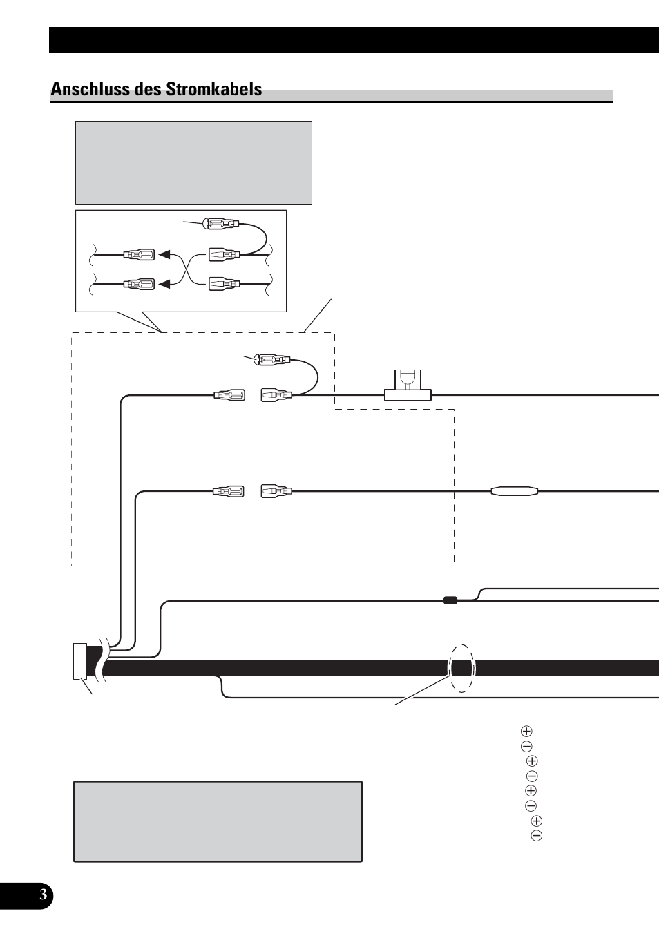 Anschluss des stromkabels, Anschließen der geräte | Pioneer DVH-P4100UB User Manual | Page 28 / 74