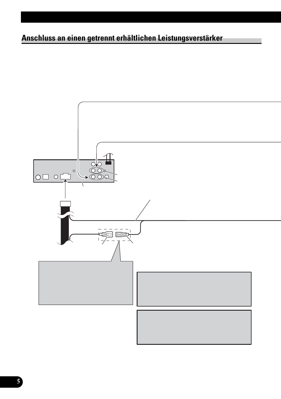 Anschluss an einen getrennt erhältlichen, Leistungsverstärker, Anschließen der geräte | Pioneer DVH-P4100UB User Manual | Page 30 / 74