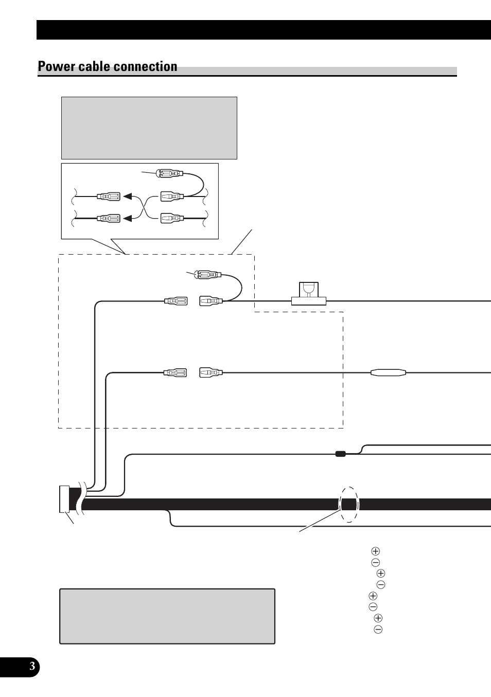 Power cable connection, Connecting the units | Pioneer DVH-P4100UB User Manual | Page 4 / 74