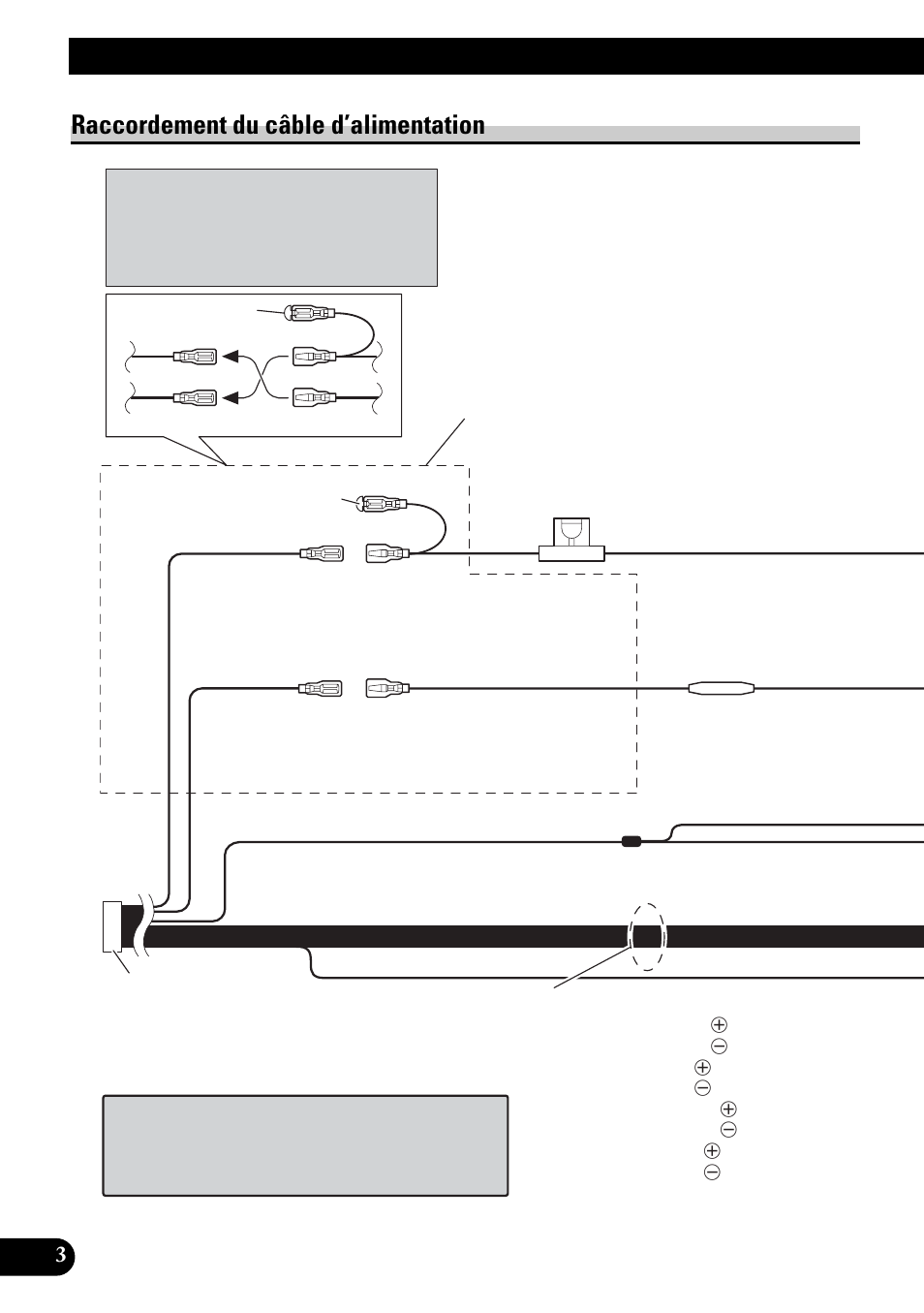 Raccordement du câble d’alimentation, Connexion des appareils | Pioneer DVH-P4100UB User Manual | Page 40 / 74