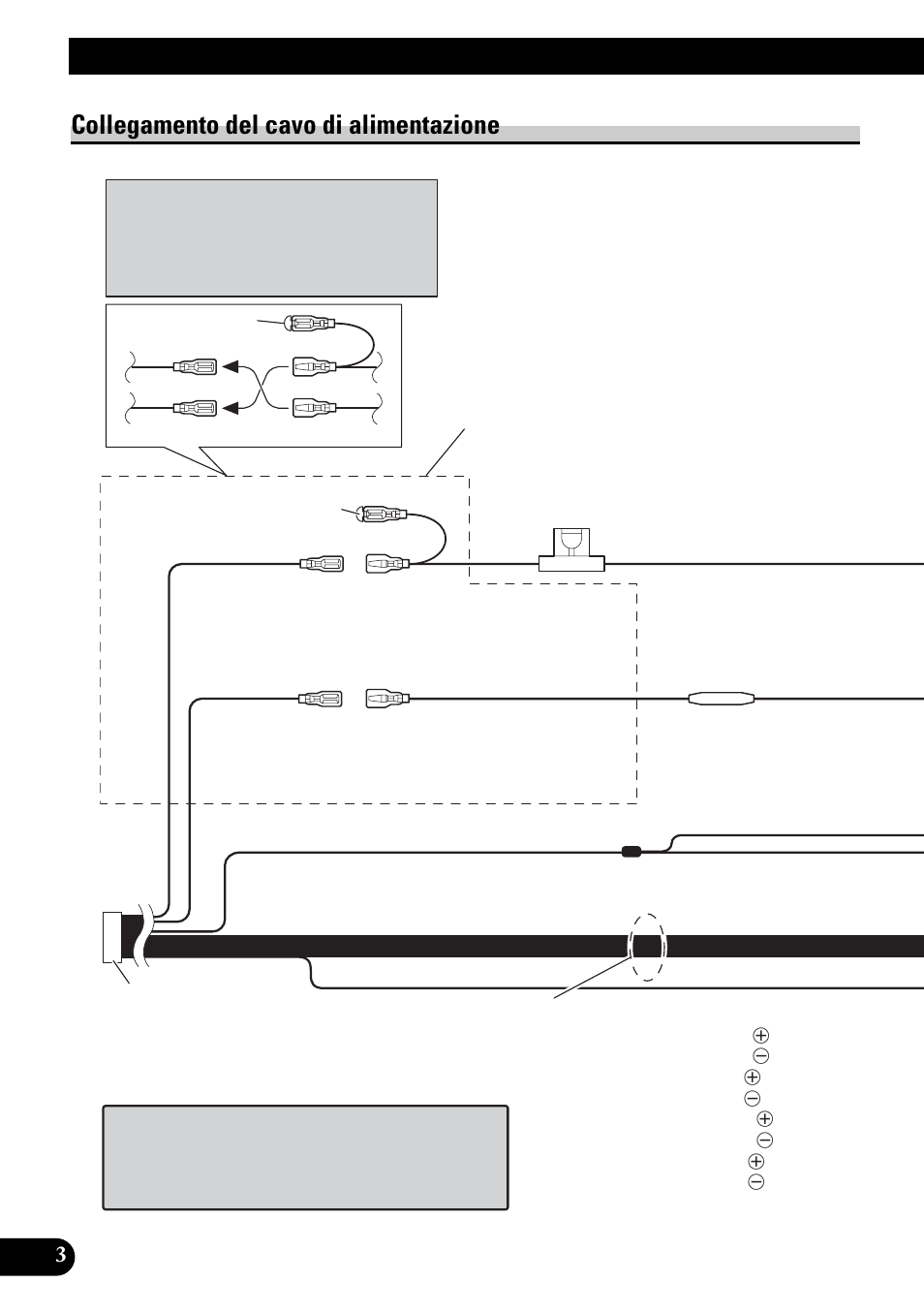 Collegamento del cavo di alimentazione, Collegamento delle unità | Pioneer DVH-P4100UB User Manual | Page 52 / 74