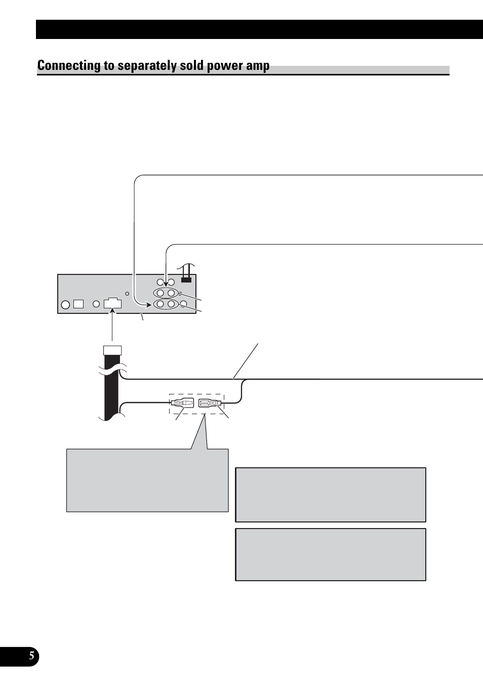 Connecting to separately sold power amp, Connecting the units | Pioneer DVH-P4100UB User Manual | Page 6 / 74