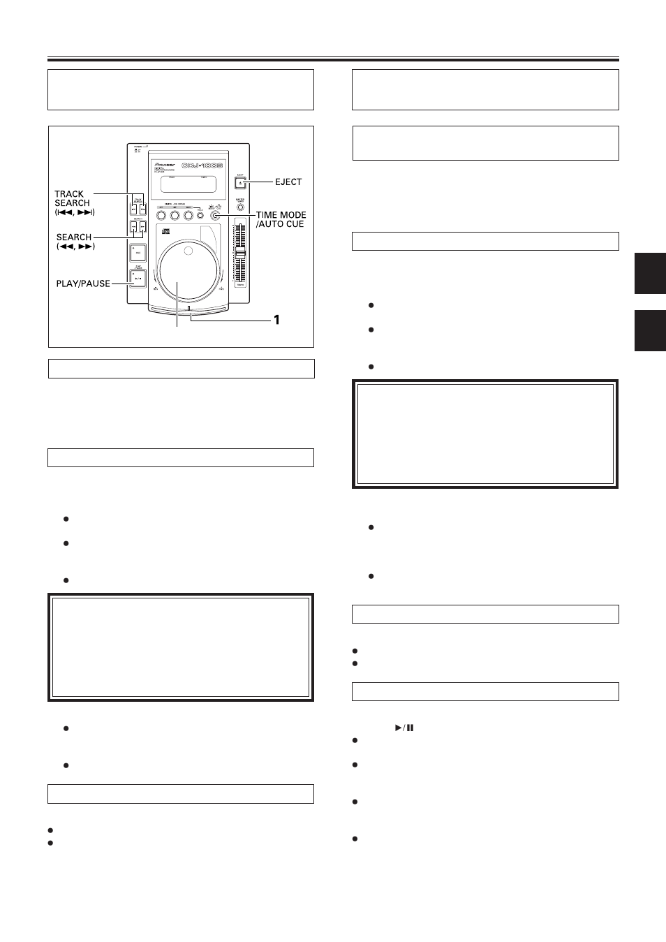 Ordinary cd player operations, Utilisation ordinaire du lecteur cd, Démarches pour la lecture | Arrêt de la lecture, Interruption temporaire de la lecture | Pioneer CDJ-100S User Manual | Page 17 / 88