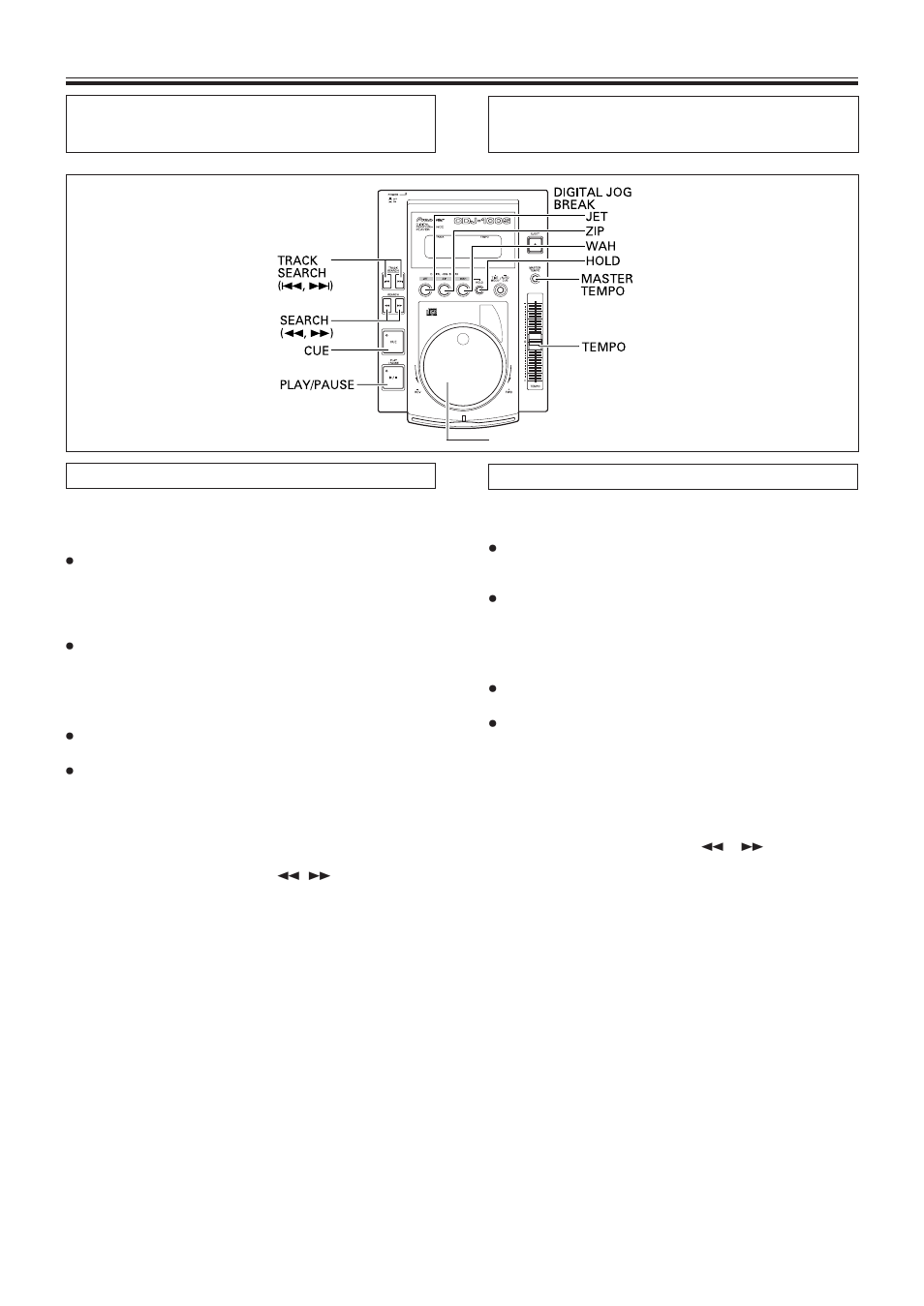 Spezielle dj-funktionen funktionen der jogscheibe, Funktionen der jogscheibe, Funzioni della manopola di ricerca veloce | Pioneer CDJ-100S User Manual | Page 50 / 88