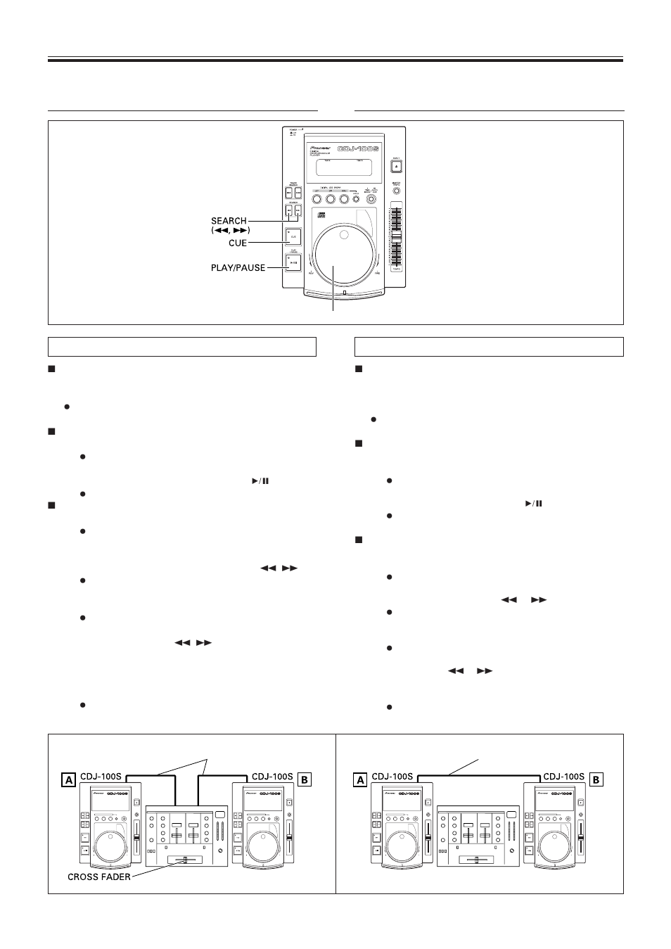 Cue-betrieb, Ricerca, Ricerca cue-betrieb | Pioneer CDJ-100S User Manual | Page 52 / 88