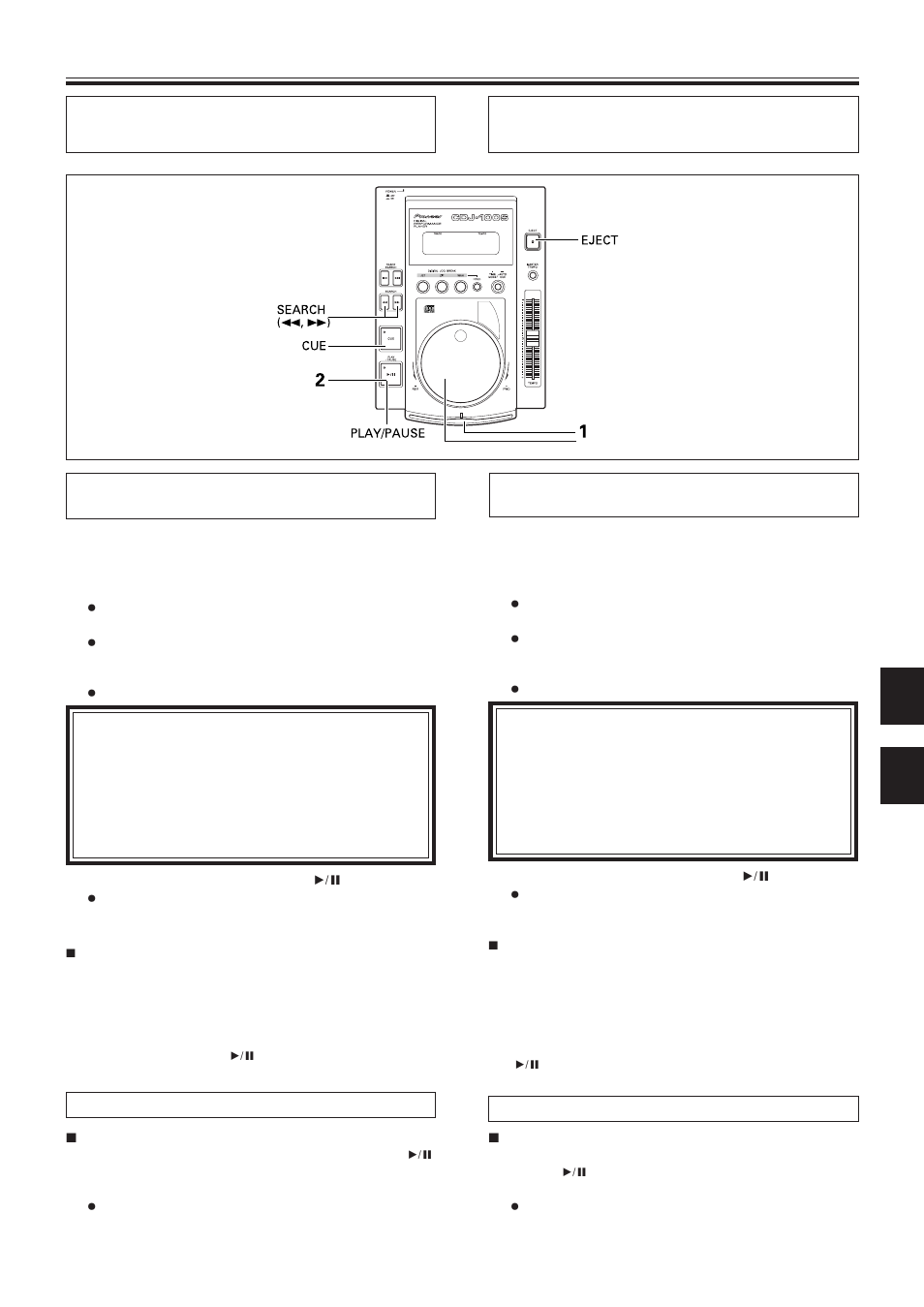 Weergave met de auto-cue functie ingeschakeld (on), Opzoeken van een bepaald data “frame, Localización por tramas | Pioneer CDJ-100S User Manual | Page 77 / 88