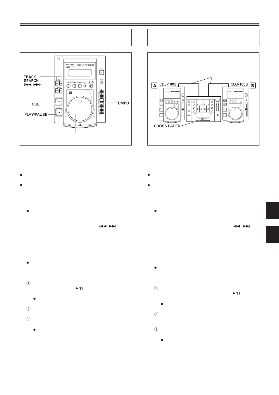 Mengen van twee muziekstukken, Mezcla de canciones distintas | Pioneer CDJ-100S User Manual | Page 83 / 88