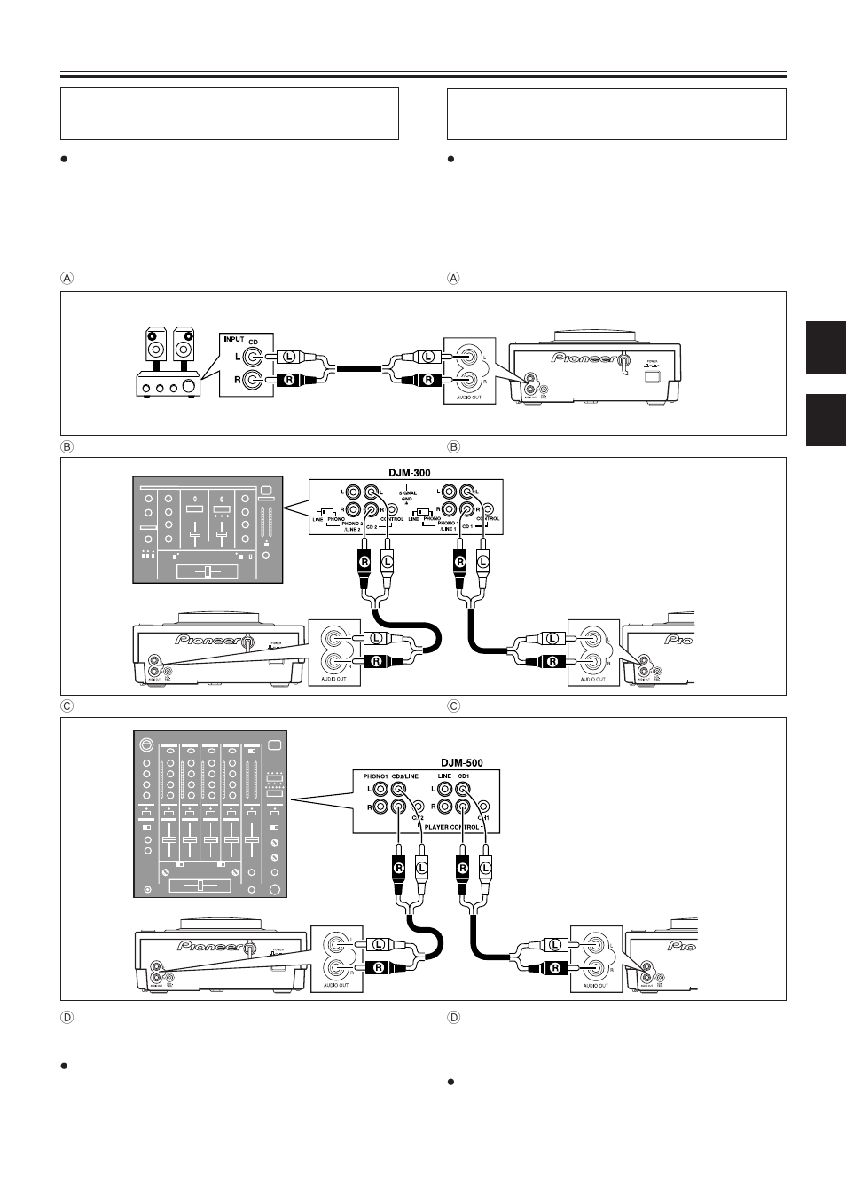 Connections, Connexions, Audio output connection | Raccordement de la sortie audio | Pioneer CDJ-100S User Manual | Page 9 / 88