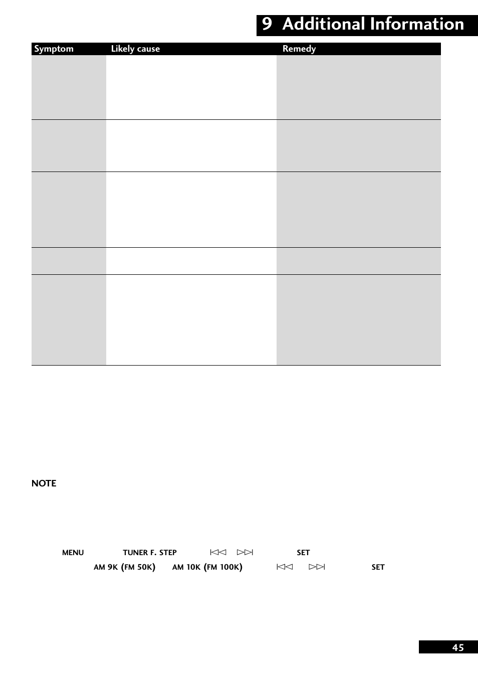 9 additional information | Pioneer CT-L77 User Manual | Page 45 / 48
