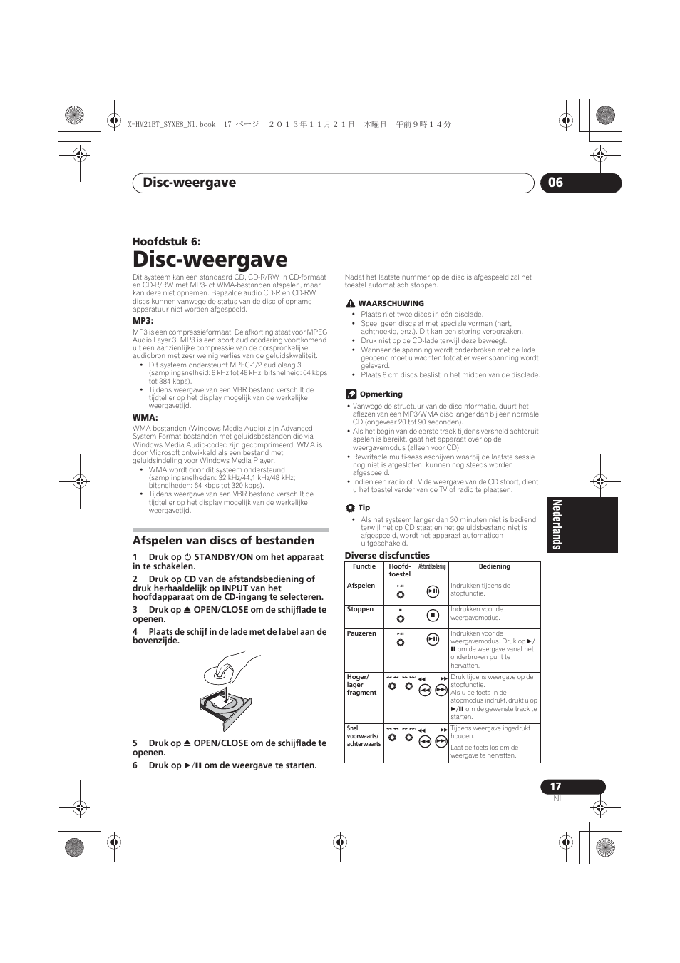 06 disc-weergave, Afspelen van discs of bestanden, Disc-weergave | Disc-weergave 06, Hoofdstuk 6 | Pioneer X-HM21BT-S User Manual | Page 161 / 256